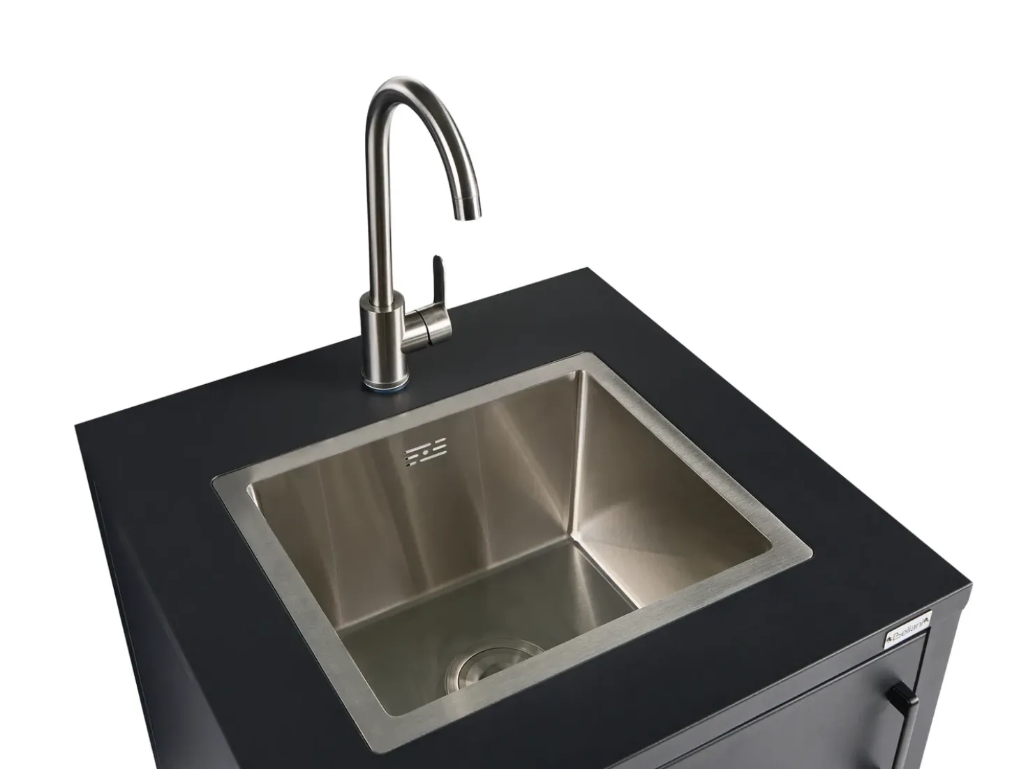Set cucina da esterno con lavello ROCHA Metallo Grigio grafite
