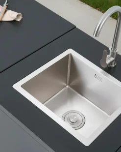 Set cucina da esterno con lavello ROCHA Metallo Grigio grafite