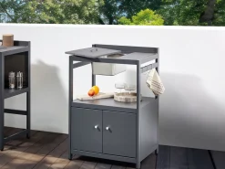 Set cucina da esterno con lavello ORTISEI Metallo Grigio grafite