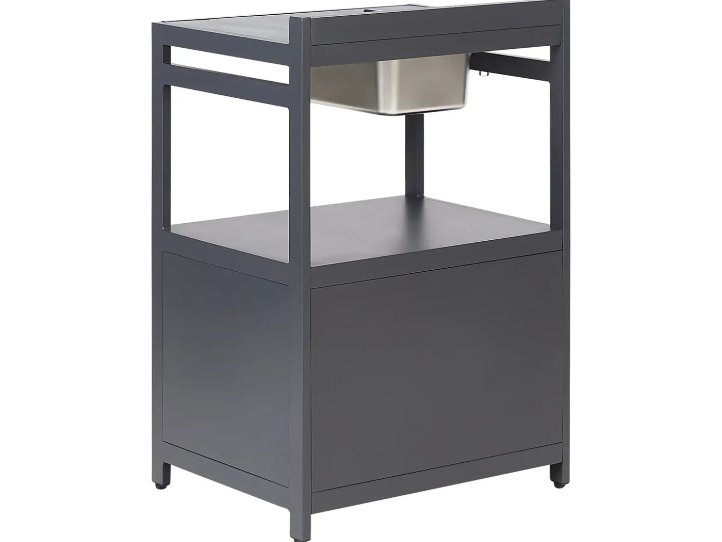 Set cucina da esterno con lavello ORTISEI Metallo Grigio grafite