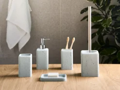Set da 5 accessori per il bagno VILCANOTA Grigio effetto cemento