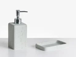 Set da 5 accessori per il bagno VILCANOTA Grigio effetto cemento