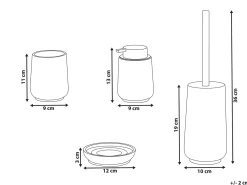 Set da 4 accessori per il bagno SUCHES Rosa