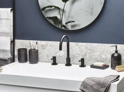 Set da 5 accessori per il bagno LANCO Ceramica Nero