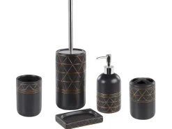Set da 5 accessori per il bagno LANCO Ceramica Nero