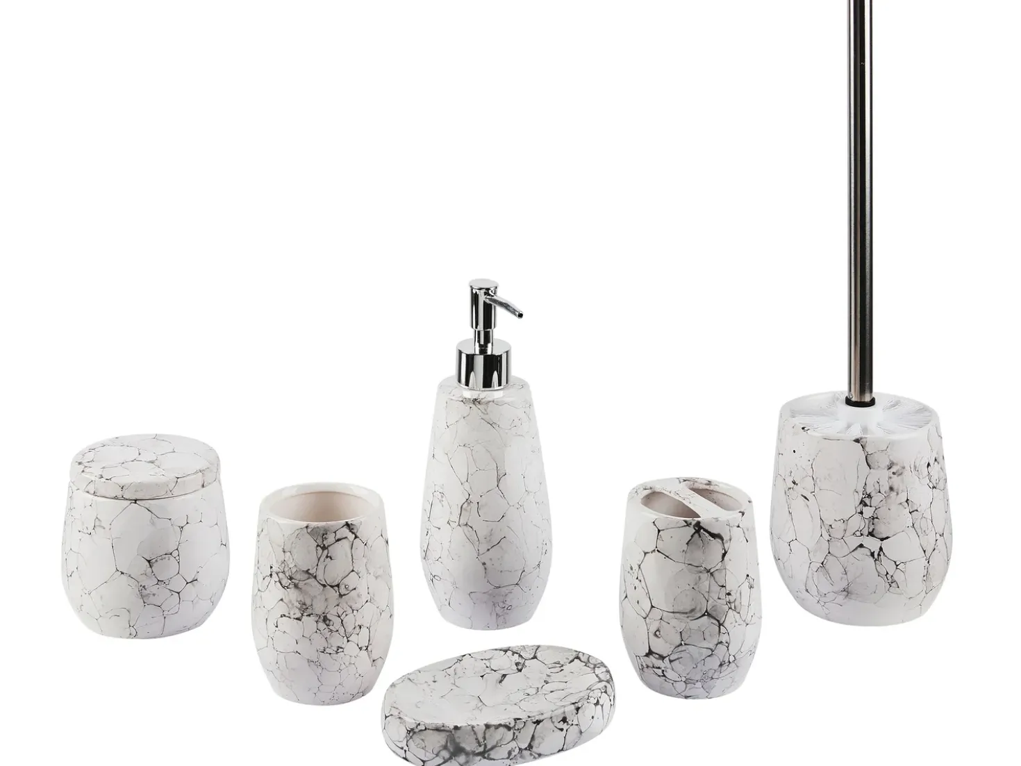 Set da 6 accessori per il bagno CALLELA Ceramica Bianco