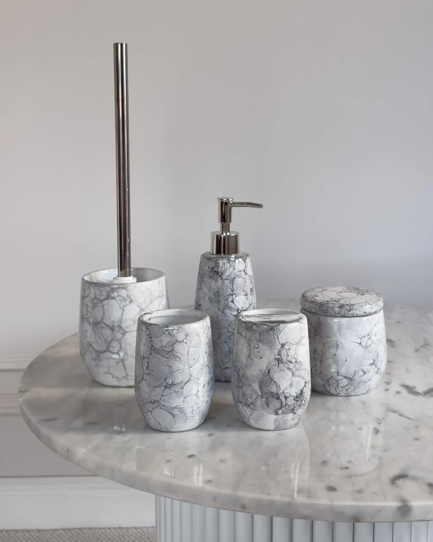Set da 6 accessori per il bagno CALLELA Ceramica Bianco