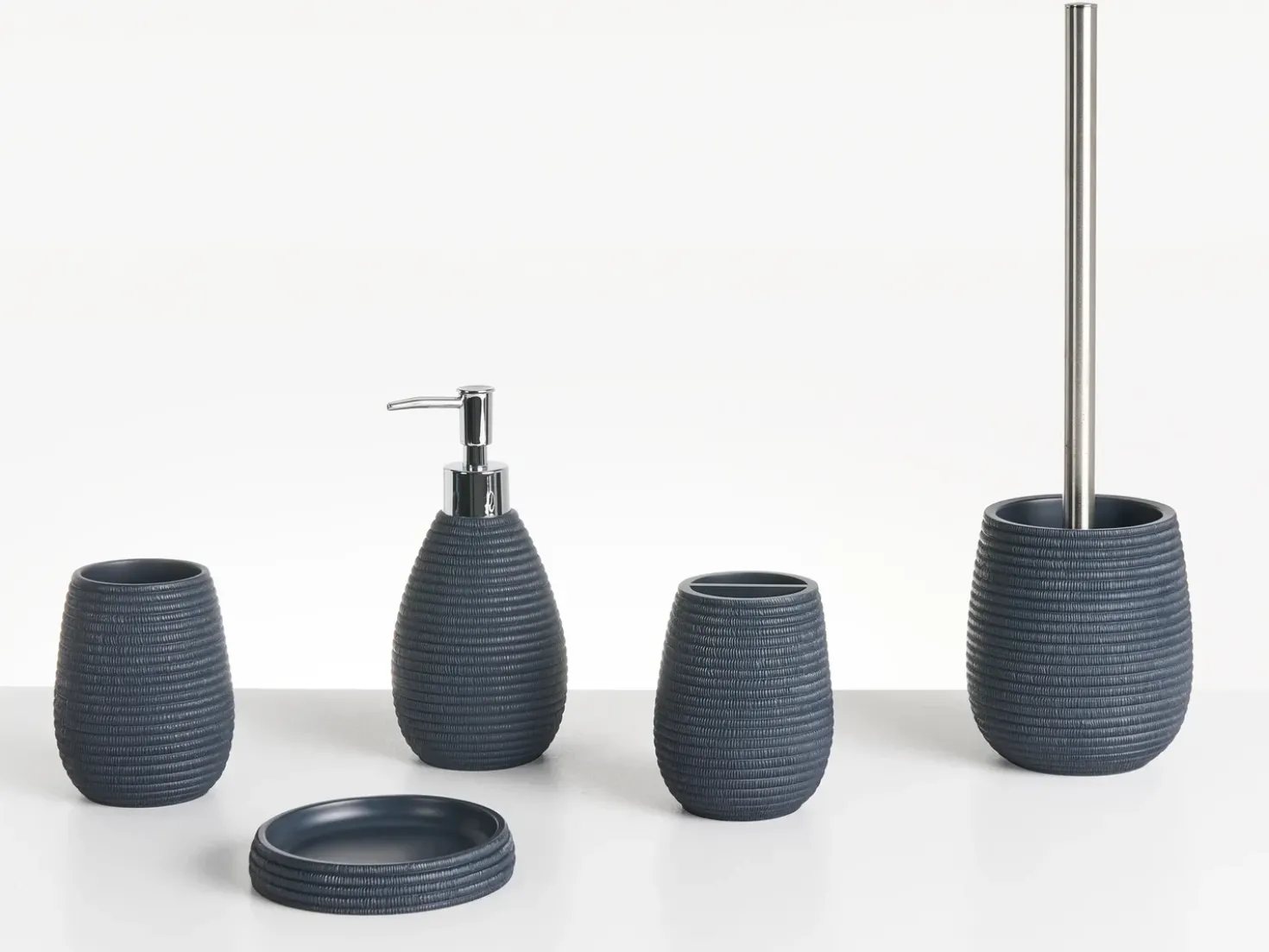 Set da 5 accessori per il bagno QUILCA Blu scuro