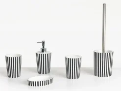 Set da 5 accessori per il bagno LIRCAY Nero/Bianco