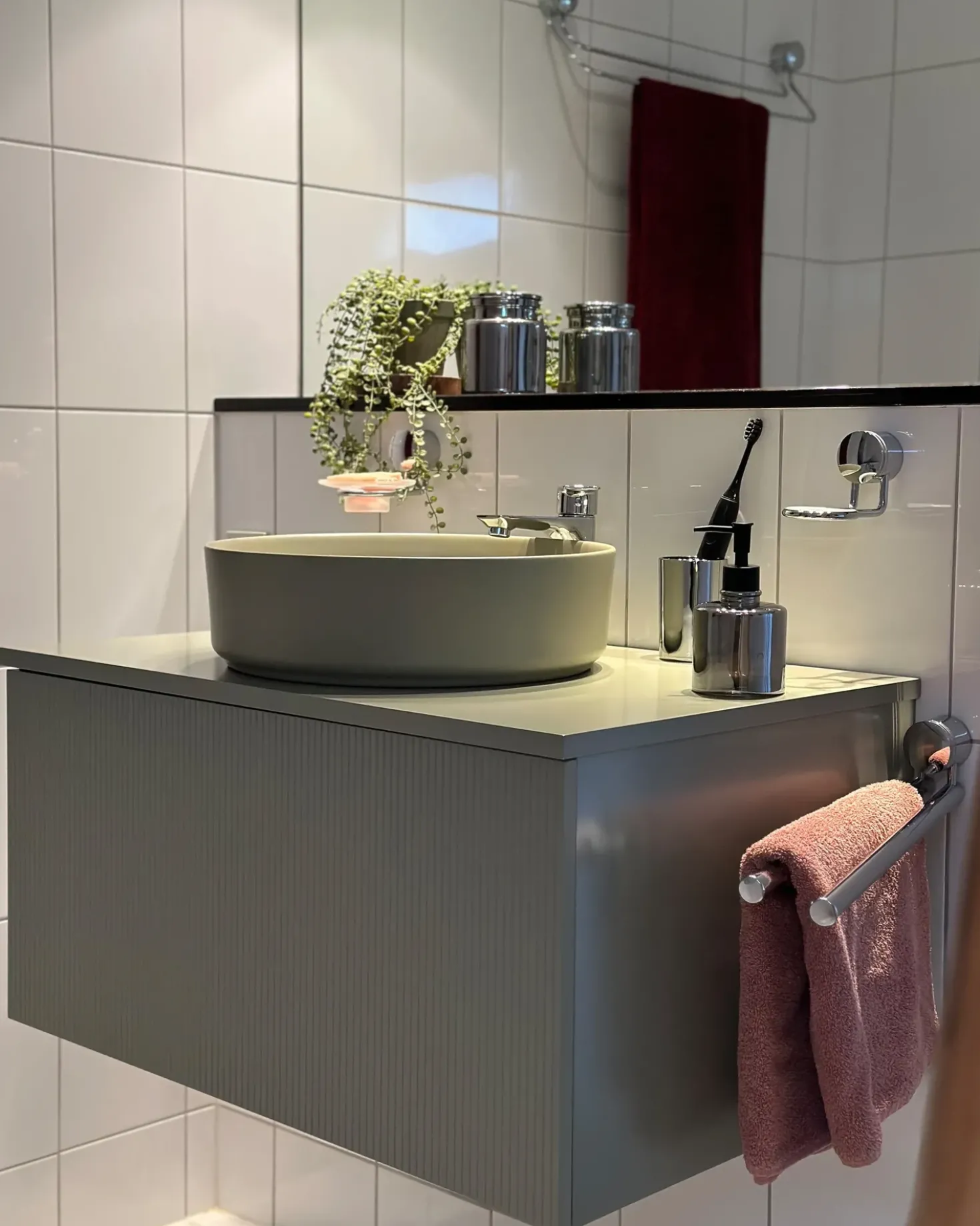 Set da 3 accessori per il bagno MANAGUA Vetro Grigio