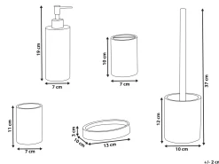 Set da 5 accessori per il bagno CHANCAY Beige chiaro