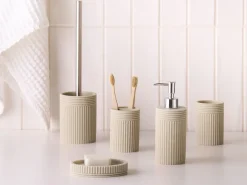 Set da 5 accessori per il bagno CHANCAY Beige chiaro