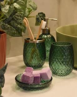 Set da 4 accessori per il bagno CANOA Vetro Verde