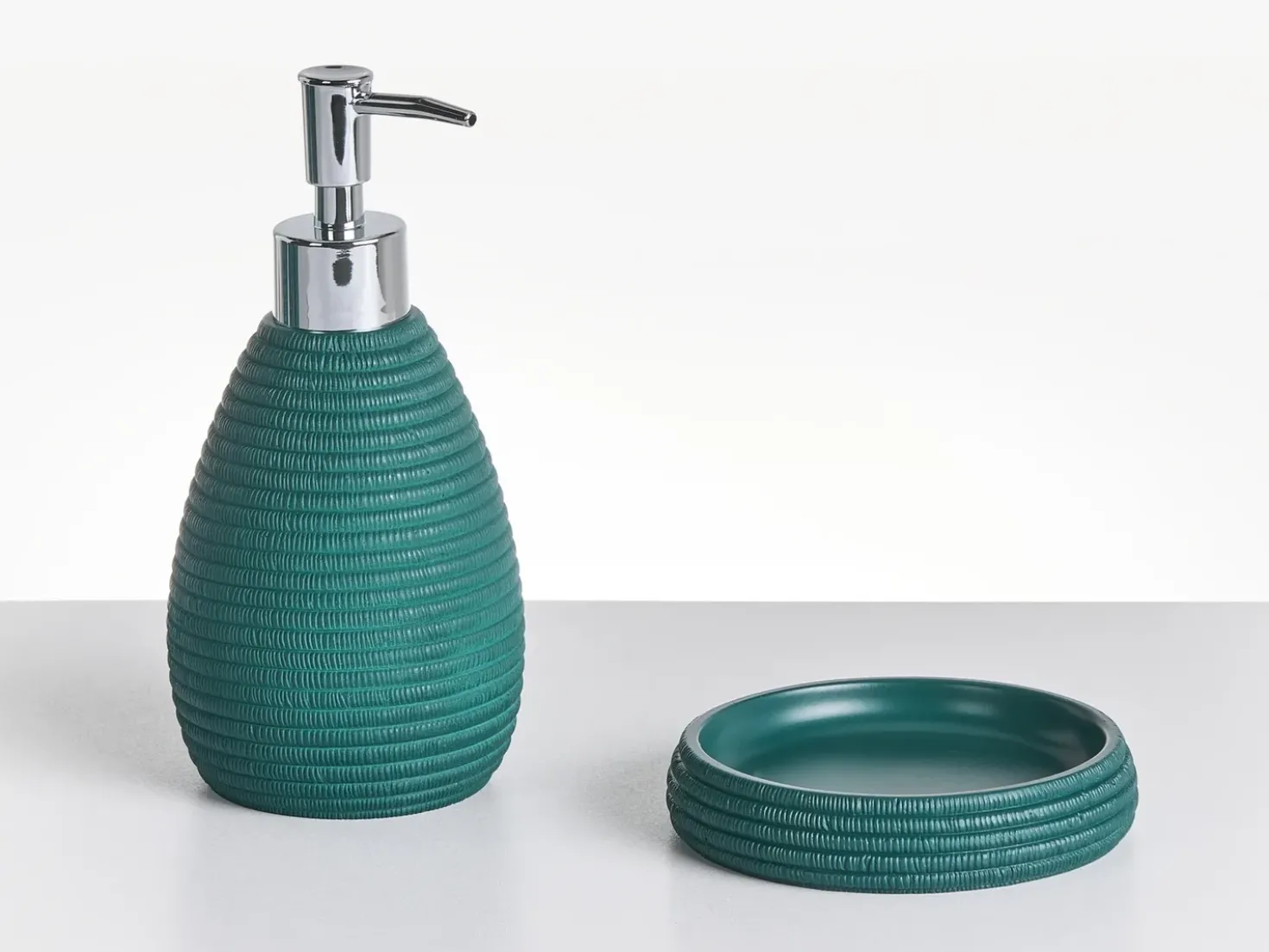 Set da 5 accessori per il bagno QUILCA Foglia di tè