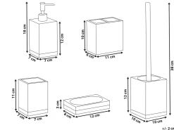 Set da 5 accessori per il bagno TAPICHE Beige