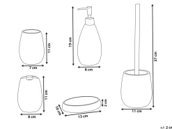 Set da 5 accessori per il bagno YARAPA Arancione