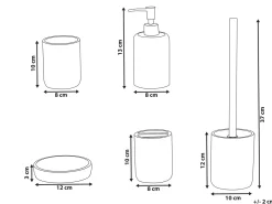Set da 5 accessori per il bagno CAMANA Beige chiaro