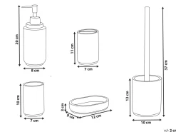 Set da 5 accessori per il bagno HUARMEY Bianco