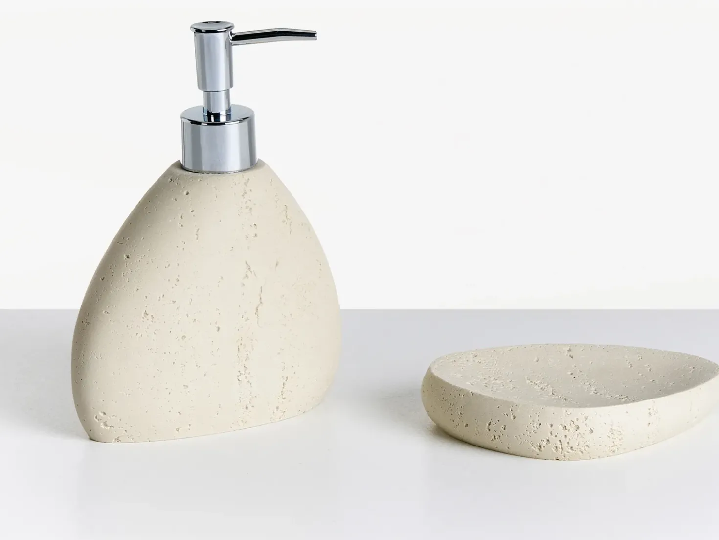 Set da 5 accessori per il bagno COATA Beige chiaro