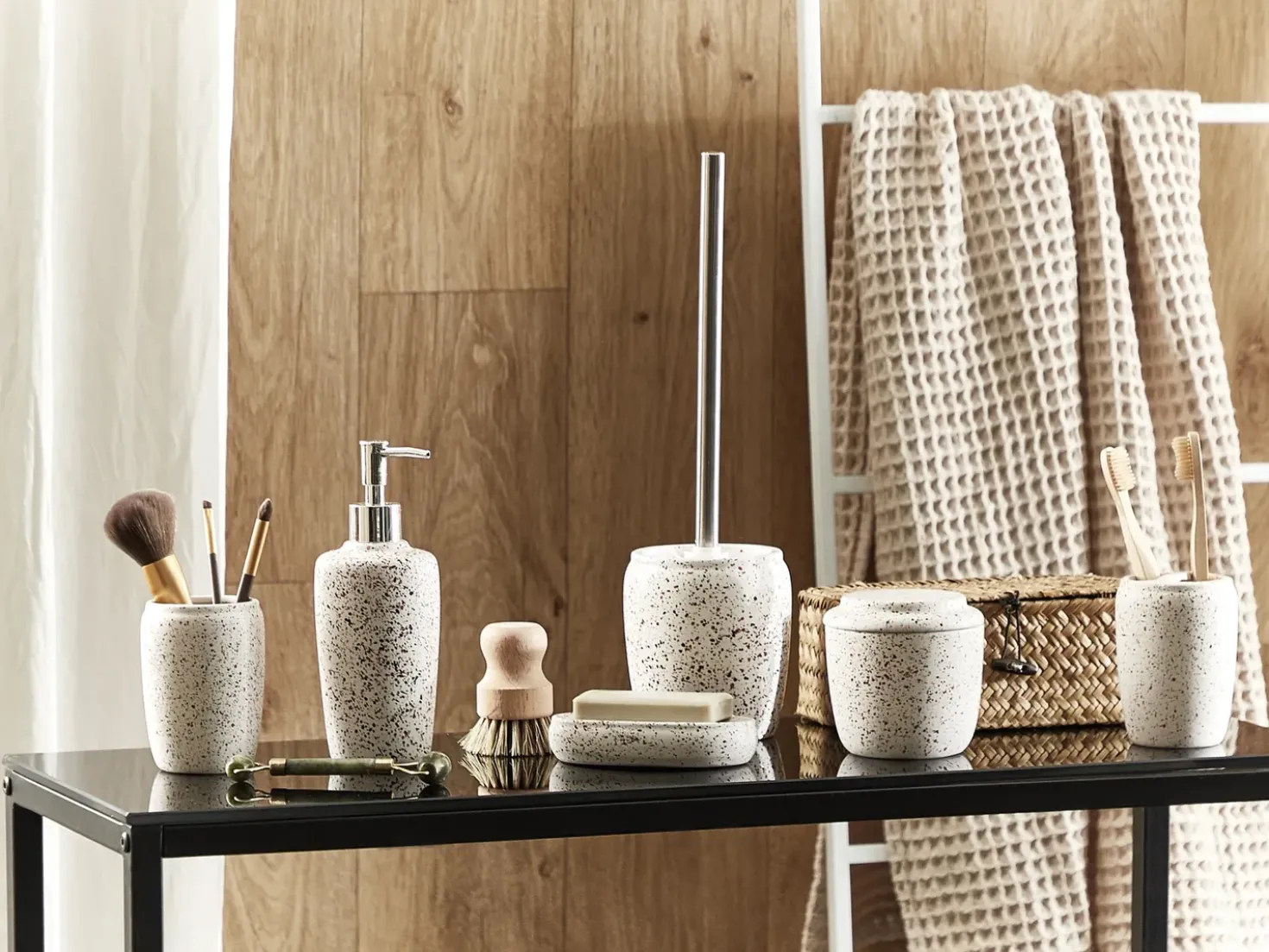 Set da 6 accessori per il bagno PALMILLA Ceramica Bianco sporco
