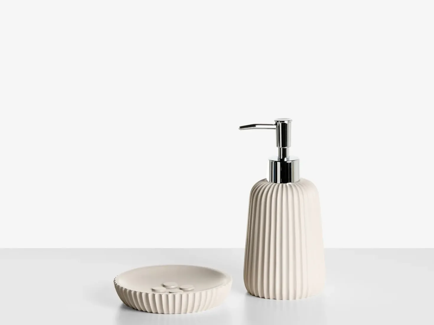 Set da 5 accessori per il bagno POZUZO Beige