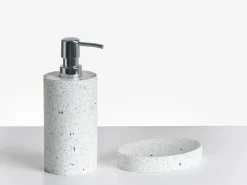 Set da 5 accessori per il bagno PERENE Terrazzo Bianco