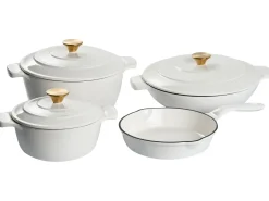 Set da 7 pezzi in ghisa FERRANO Bianco sporco Bianco