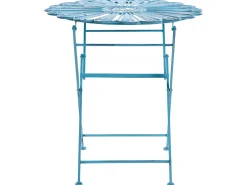 Set da bistrot con panca PAVIA Metallo Blu
