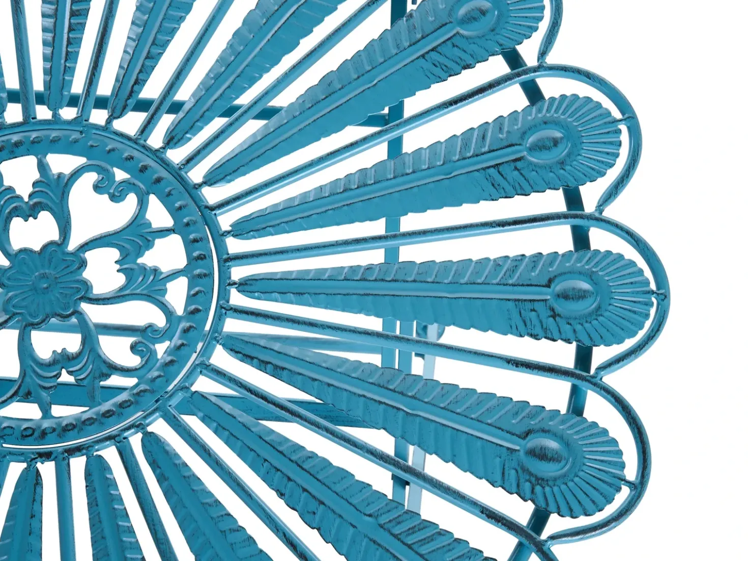 Set da bistrot con panca PAVIA Metallo Blu