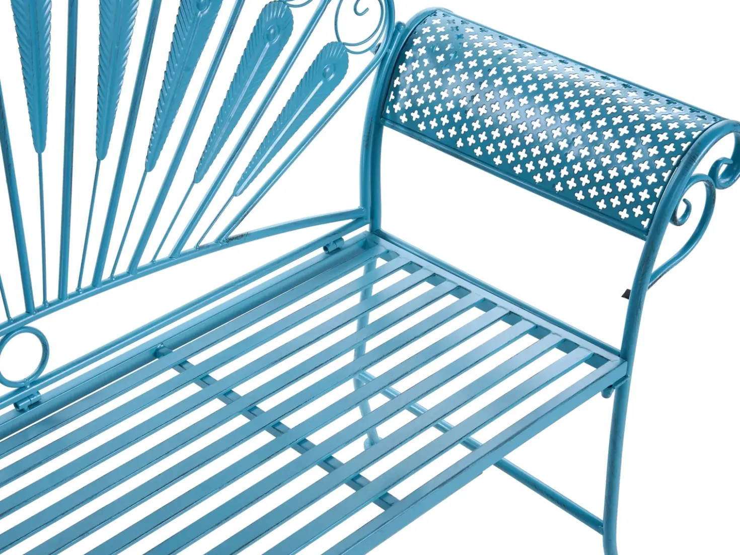 Set da bistrot con panca PAVIA Metallo Blu