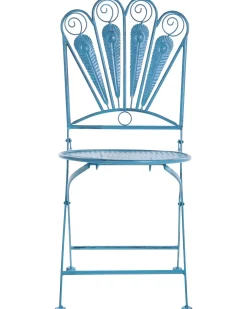 Set da bistrot con panca PAVIA Metallo Blu