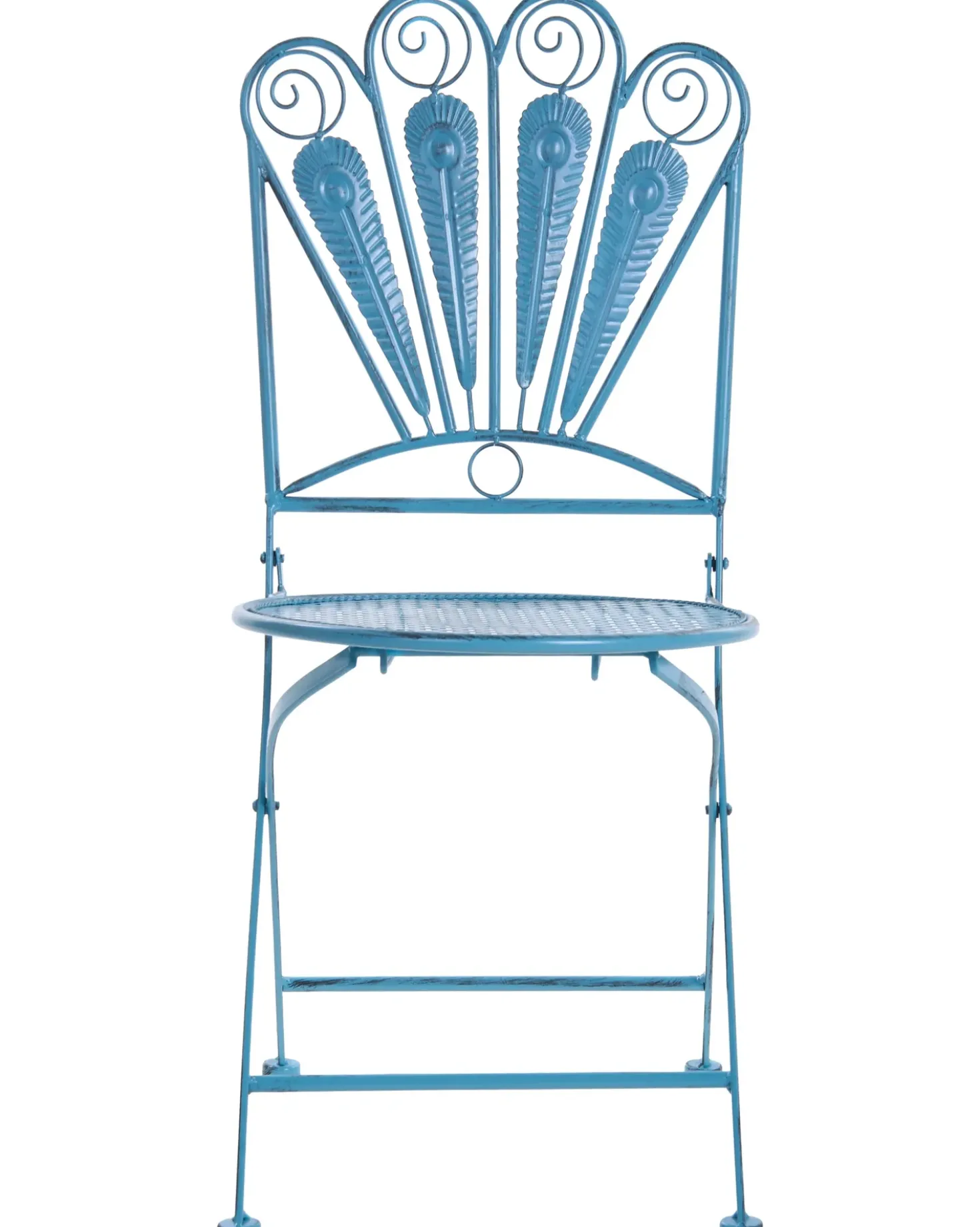 Set da bistrot con panca PAVIA Metallo Blu