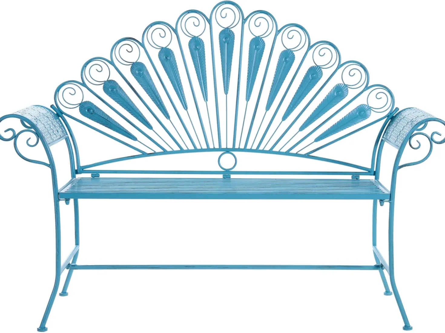 Set da bistrot con panca PAVIA Metallo Blu