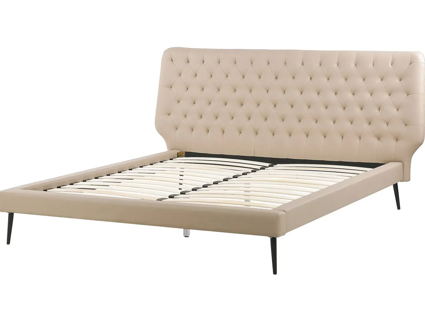 Set da camera da letto Pelle sintetica ESSONNE 160 x 200 cm Beige