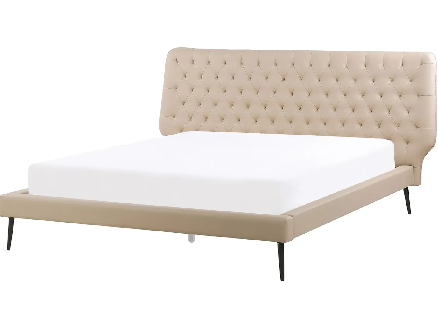 Set da camera da letto Pelle sintetica ESSONNE 160 x 200 cm Beige