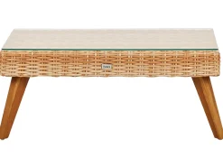 Set da giardino con tavolo 4 posti VITTORIA Rattan sintetico (PE) Bianco sporco