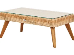 Set da giardino con tavolo 4 posti VITTORIA Rattan sintetico (PE) Bianco sporco