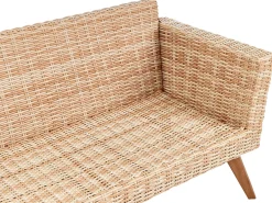 Set da giardino con tavolo 4 posti VITTORIA Rattan sintetico (PE) Bianco sporco