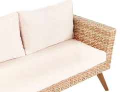 Set da giardino con tavolo 4 posti VITTORIA Rattan sintetico (PE) Bianco sporco