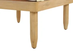 Set da giardino con tavolo 4 posti CREMONA Lato destro Legno d'acacia Bianco sporco