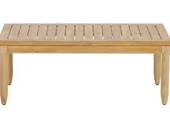 Set da giardino con tavolo 4 posti CREMONA Lato destro Legno d'acacia Bianco sporco