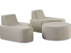 Set da giardino con tavolo 2 posti FABRO Modulare Grigio chiaro