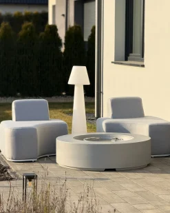 Set da giardino con tavolo 2 posti FABRO Modulare Grigio chiaro
