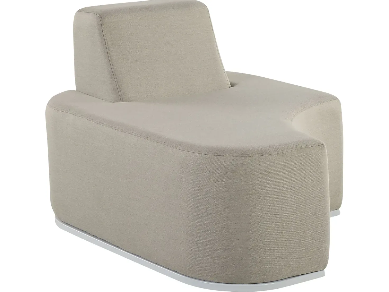 Set da giardino con tavolo 2 posti FABRO Modulare Grigio chiaro