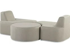 Set da giardino con tavolo 2 posti FABRO Modulare Grigio chiaro