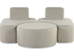 Set da giardino con tavolo 2 posti FABRO Modulare Grigio chiaro