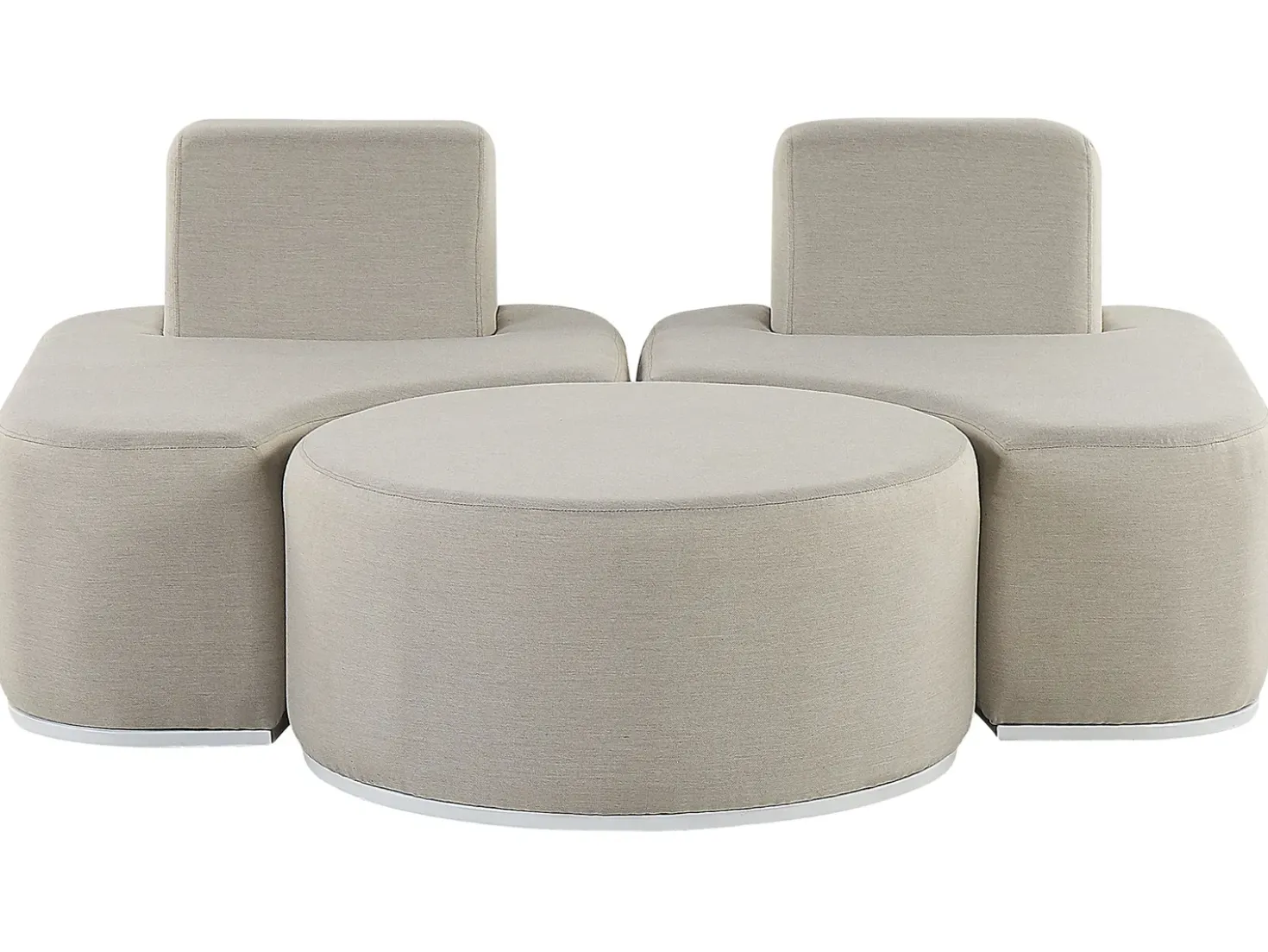 Set da giardino con tavolo 2 posti FABRO Modulare Grigio chiaro