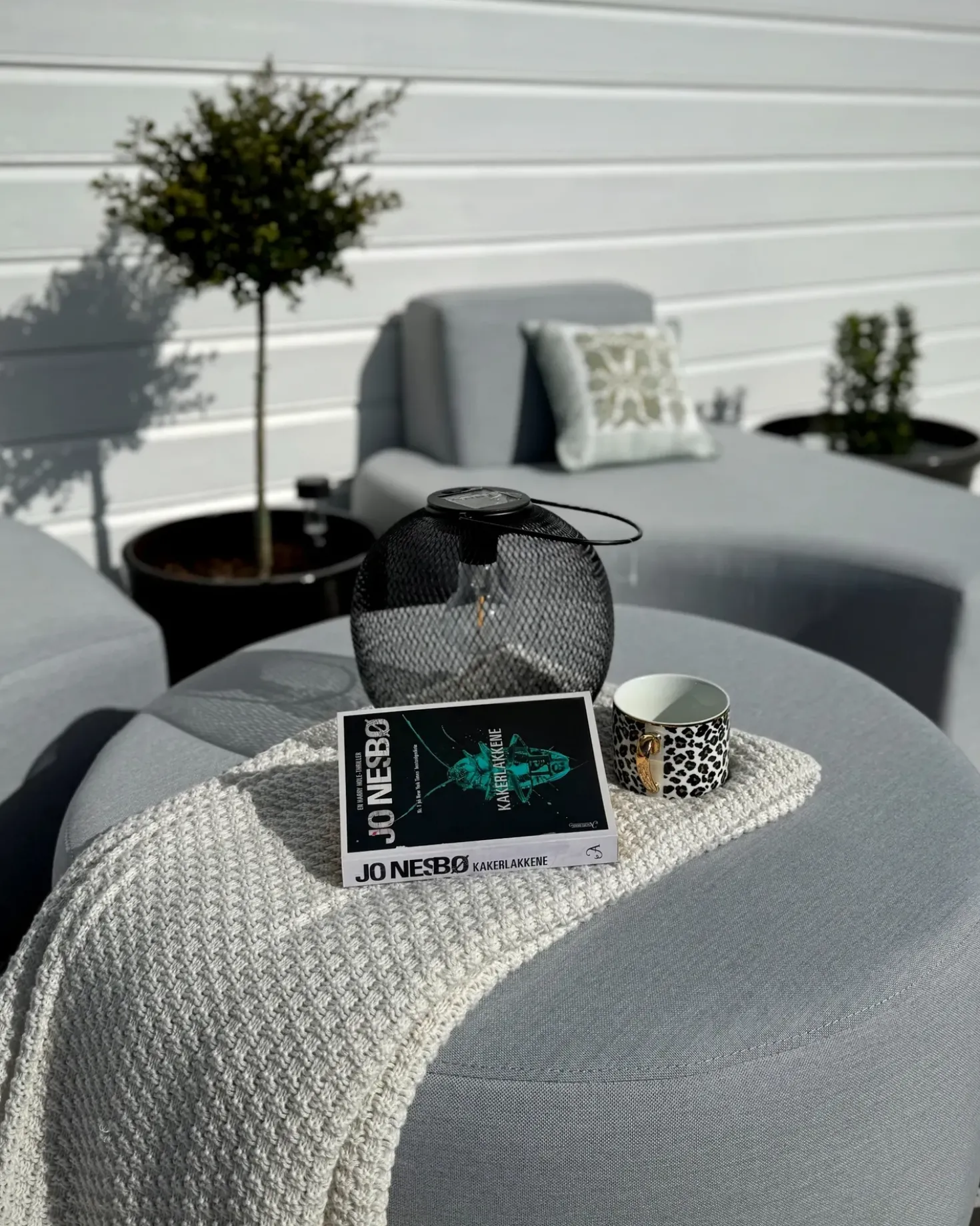 Set da giardino con tavolo 2 posti FABRO Modulare Grigio chiaro
