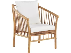 Set da giardino con tavolo 4 posti MAGGIORE Bambù Marrone chiaro