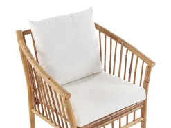 Set da giardino con tavolo 4 posti MAGGIORE Bambù Marrone chiaro